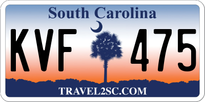 SC license plate KVF475