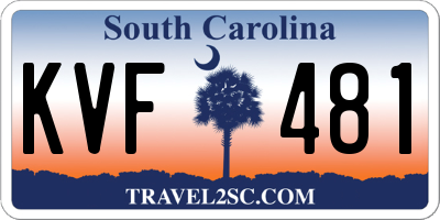SC license plate KVF481