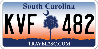 SC license plate KVF482