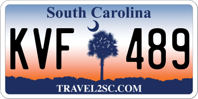 SC license plate KVF489