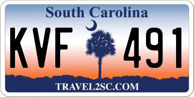 SC license plate KVF491