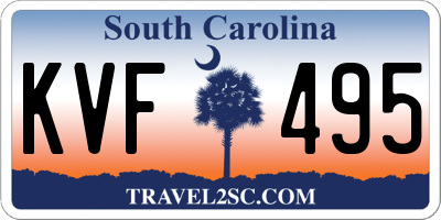 SC license plate KVF495