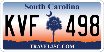 SC license plate KVF498
