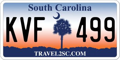 SC license plate KVF499