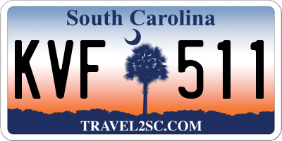 SC license plate KVF511