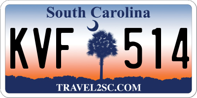 SC license plate KVF514