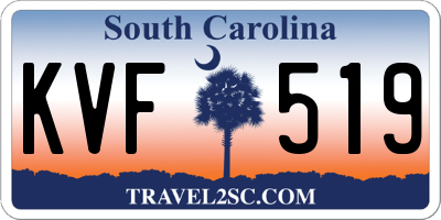 SC license plate KVF519
