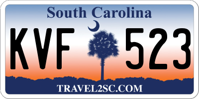SC license plate KVF523