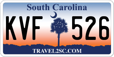 SC license plate KVF526