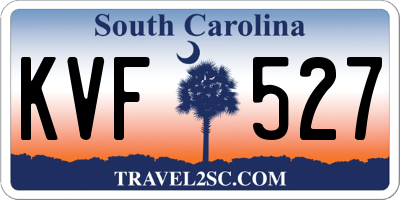 SC license plate KVF527