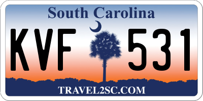SC license plate KVF531