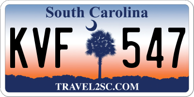 SC license plate KVF547