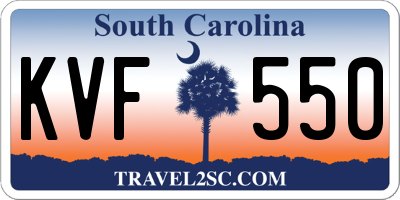 SC license plate KVF550