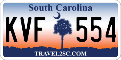 SC license plate KVF554