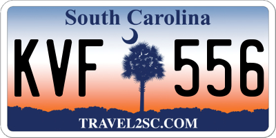 SC license plate KVF556