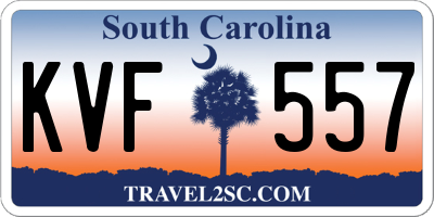 SC license plate KVF557