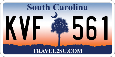 SC license plate KVF561