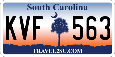 SC license plate KVF563