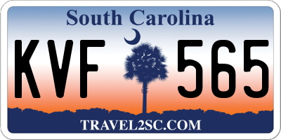 SC license plate KVF565