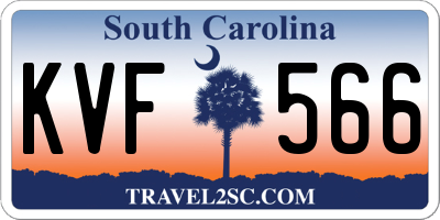 SC license plate KVF566