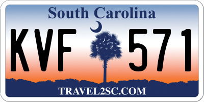 SC license plate KVF571