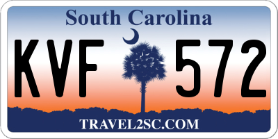 SC license plate KVF572