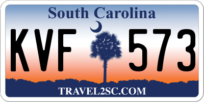 SC license plate KVF573