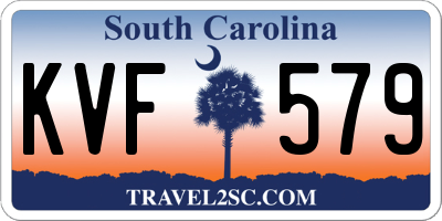 SC license plate KVF579