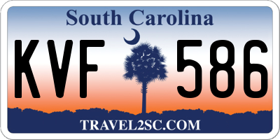 SC license plate KVF586