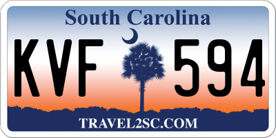 SC license plate KVF594
