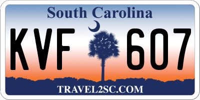 SC license plate KVF607
