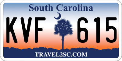 SC license plate KVF615