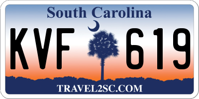 SC license plate KVF619