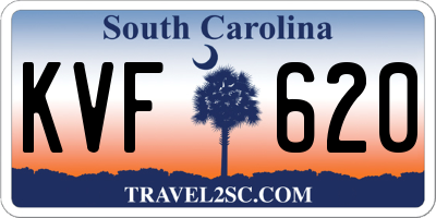 SC license plate KVF620
