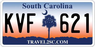 SC license plate KVF621