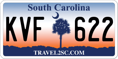 SC license plate KVF622