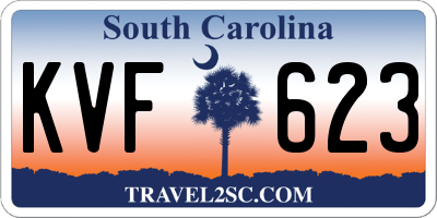 SC license plate KVF623