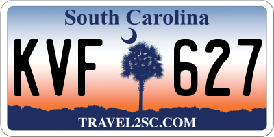 SC license plate KVF627