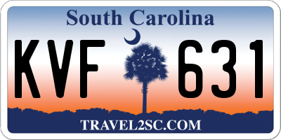 SC license plate KVF631