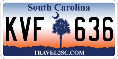 SC license plate KVF636