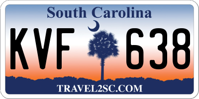 SC license plate KVF638