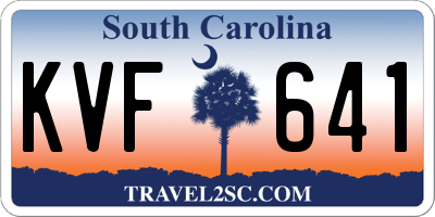 SC license plate KVF641