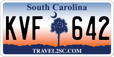 SC license plate KVF642