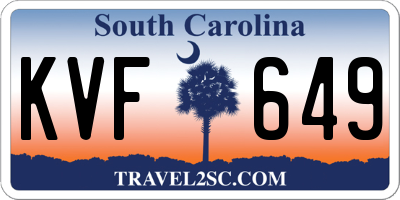 SC license plate KVF649