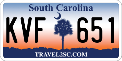 SC license plate KVF651