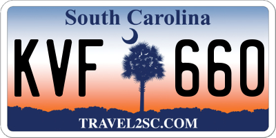 SC license plate KVF660