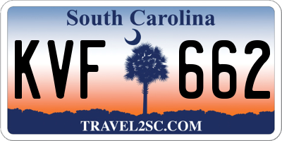 SC license plate KVF662