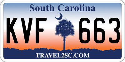 SC license plate KVF663