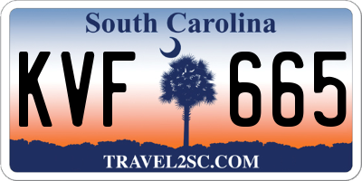 SC license plate KVF665