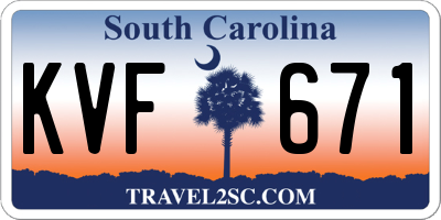 SC license plate KVF671